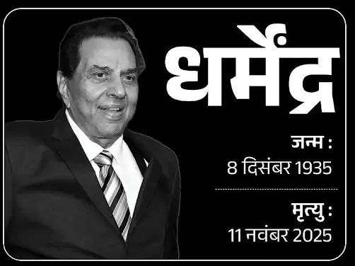 बॉलीवुड के दिग्गज अभिनेता धर्मेंद्र का निधन, फिल्म इंडस्ट्री में शोक की लहर