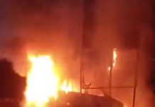 कटघोरा : ट्रांसफार्मर में शॉर्ट सर्किट से लगी भीषण आग, कार जलकर खाक