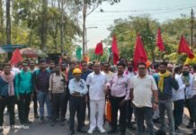 दीपका में एटक यूनियन का शक्ति प्रदर्शन, मोटरसाइकिल रैली से अजय विश्वकर्मा का भव्य स्वागत