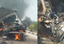 रायपुर-कोरबा नेशनल हाईवे पर भीषण हादसा: ट्राला में लगी आग, चालक की जिंदा जलकर मौत