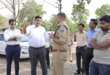 कलेक्टर-एसपी ने किया कटघोरा-चोटिया एनएच-130 में ब्लैक स्पॉट का निरीक्षण
