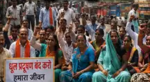 बांकी मोंगरा में धूल प्रदूषण और जल संकट को लेकर चक्का जाम, 4 घंटे तक थमा यातायात