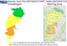 Chhattisgarh Weather: गहरे अवदाब का असर, छत्तीसगढ़ में झमाझम बारिश; अगले 2 दिन भारी बारिश का अलर्ट