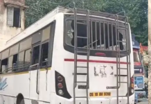 कोरबा में नशे में धुत बाराती बस चालक ने दुकानों में घुसाई बस, कई गुमठियां क्षतिग्रस्त; चालक गिरफ्तार