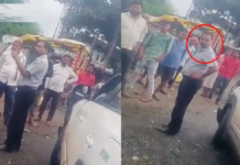 तहसीलदार की कार से XUV को टक्कर का आरोप, विरोध में थाने के बाहर ग्रामीणों का धरना, निष्पक्ष जांच की मांग