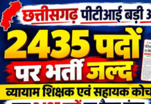 छत्तीसगढ़: सरकारी स्कूलों में व्यायाम शिक्षकों के 2,435 पदों का कैडर मंजूर; सहायक शिक्षकों के लिए खुला प्रमोशन का रास्ता