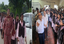 एकलव्य स्कूल की 45 छात्राओं का पैदल मार्च, 3 महीने से बिजली गुल होने का आरोप; कलेक्टर ने दिए समाधान के निर्देश