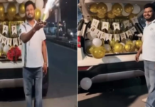 बीच सड़क पर बर्थडे सेलिब्रेशन और आतिशबाजी, नायब तहसीलदार विपिन पटेल का वीडियो वायरल